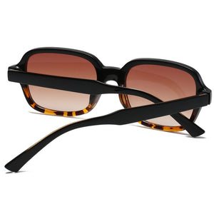 Peekaboo rivet full frame sun glasses for women black leopard brown small frame square sunglasses for men 2023 uv400