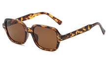 Load image into Gallery viewer, Peekaboo rivet full frame sun glasses for women black leopard brown small frame square sunglasses for men 2023 uv400