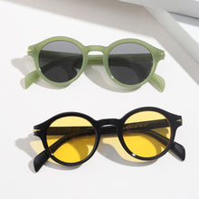 Carica l&#39;immagine nel visualizzatore di Gallery, Peekaboo round sun glasses retro woman 2023 uv400 female green yellow sunglasses for men selling drop ship male gifts