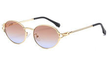 Load image into Gallery viewer, Peekaboo small frame oval sunglasses for men metal gold male ladies sun glasses uv400  2023 summer style