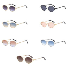 Load image into Gallery viewer, Peekaboo small frame oval sunglasses for men metal gold male ladies sun glasses uv400  2023 summer style