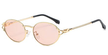 Load image into Gallery viewer, Peekaboo small frame oval sunglasses for men metal gold male ladies sun glasses uv400  2023 summer style