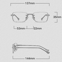 Load image into Gallery viewer, Peekaboo square frame sunglasess rimless small frame colorful ladies sun glasses for men gold metal gradient lens uv400 2023
