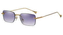 Load image into Gallery viewer, Peekaboo square frame sunglasess rimless small frame colorful ladies sun glasses for men gold metal gradient lens uv400 2023