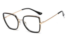 Carica l'immagine nel visualizzatore di Gallery, Peekaboo tr90  big glasses cat eye square clear lens pink woman eyeglasses prescription metal gold gift for ladies