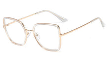 Carica l'immagine nel visualizzatore di Gallery, Peekaboo tr90  big glasses cat eye square clear lens pink woman eyeglasses prescription metal gold gift for ladies