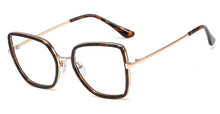 Carica l'immagine nel visualizzatore di Gallery, Peekaboo tr90  big glasses cat eye square clear lens pink woman eyeglasses prescription metal gold gift for ladies