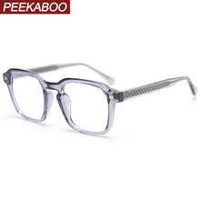 Load image into Gallery viewer, Peekaboo tr90 transparent glasses woman korean style grey black fashioin square glasses frame for men clear lens acetate