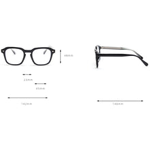 Load image into Gallery viewer, Peekaboo tr90 transparent glasses woman korean style grey black fashioin square glasses frame for men clear lens acetate