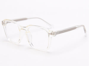 Peekaboo tr90 transparent glasses woman korean style grey black fashioin square glasses frame for men clear lens acetate