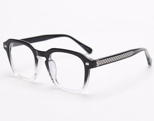 Peekaboo tr90 transparent glasses woman korean style grey black fashioin square glasses frame for men clear lens acetate