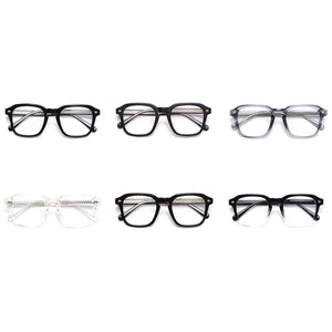 Peekaboo tr90 transparent glasses woman korean style grey black fashioin square glasses frame for men clear lens acetate