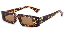 Load image into Gallery viewer, Peekaboo vintage retro glasses for women black yellow brown female small narrow sunglasses men square uv400 2023