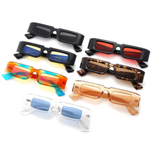 Load image into Gallery viewer, Peekaboo vintage retro glasses for women black yellow brown female small narrow sunglasses men square uv400 2023