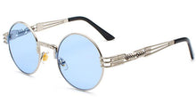 Carica l'immagine nel visualizzatore di Gallery, Peekaboo vintage retro gothic steampunk mirror sunglasses gold and black sun glasses vintage round circle men UV gafas de sol