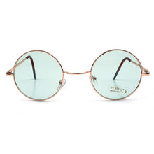 Load image into Gallery viewer, Peekaboo vintage round sunglasses women male sun glasses round men yellow blue green uv400 metal