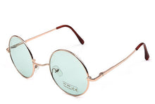 Load image into Gallery viewer, Peekaboo vintage round sunglasses women male sun glasses round men yellow blue green uv400 metal