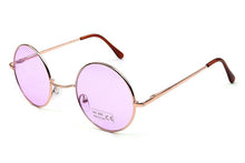 Load image into Gallery viewer, Peekaboo vintage round sunglasses women male sun glasses round men yellow blue green uv400 metal
