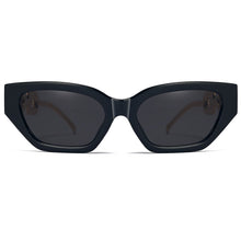Load image into Gallery viewer, Peekaboo vintage sunglasses women square chain ladies sun glasses cat eye uv400 gold black 2023 female accessories