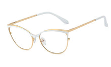 Carica l&#39;immagine nel visualizzatore di Gallery, Peekaboo women fashion glasses cat eye gold metal frame prescription eyeglasses female accessories pink green gift items