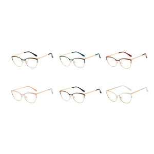 Peekaboo women fashion glasses cat eye gold metal frame prescription eyeglasses female accessories pink green gift items