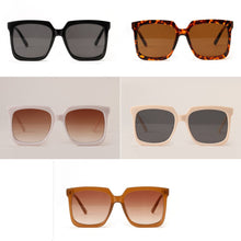 Load image into Gallery viewer, Peekaboo women korean style big frame sunglasses leopard brown men ladies sun glasses uv400 accessories female 2023 trendy