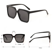 Load image into Gallery viewer, Peekaboo women korean style big frame sunglasses leopard brown men ladies sun glasses uv400 accessories female 2023 trendy
