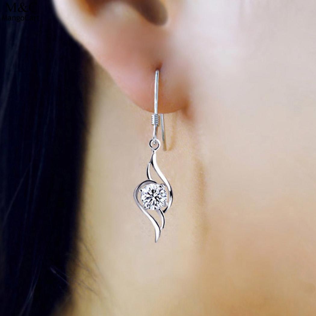 Pendant Fashion Rhinestone Women Earrings Hook Earring Wedding Jewelry