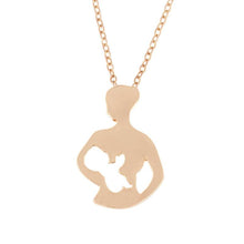 Load image into Gallery viewer, Pendant Gift For Mom Golden Silver Pendant Necklace Mom Family Jewelry Fashion Women Hollowed Breastfeeding Necklace