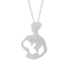 Load image into Gallery viewer, Pendant Gift For Mom Golden Silver Pendant Necklace Mom Family Jewelry Fashion Women Hollowed Breastfeeding Necklace