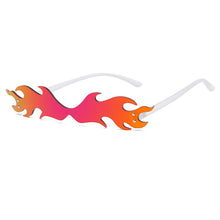 Carica l'immagine nel visualizzatore di Gallery, Personality Fire Flame Sunglasses Men Women  Brand Small Frame Colorful Rimless Sun Glasses Eyewear Female Shades UV400