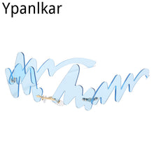 Load image into Gallery viewer, Personality Funny N Shaped Wave No Frame Sunglasses Women 2023  Brand Party Prom Sun Glasses Ladies Irregular Ocean Shades