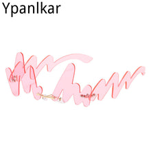 Load image into Gallery viewer, Personality Funny N Shaped Wave No Frame Sunglasses Women 2023  Brand Party Prom Sun Glasses Ladies Irregular Ocean Shades
