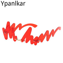 Load image into Gallery viewer, Personality Funny N Shaped Wave No Frame Sunglasses Women 2023  Brand Party Prom Sun Glasses Ladies Irregular Ocean Shades