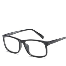 Load image into Gallery viewer, Personality Square Optical Glasses Women Men PC Clear Mirror Prescription Eyeglasses Black Frame Red Leg Y8012