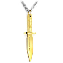 Load image into Gallery viewer, Personality Stainless Steel Knife Man Pendant Necklaces Classical Silver/Black/Gold Color 316L Steel Link Chain Jewelry Gift