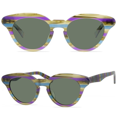 Personality women's sunglasses cat eye acetate butterfly shape European and American street style designer sunglasses
