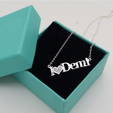 Personalized Infinity Pendants Custom Name Necklaces 925 Sterling Silver Lover Charm Jewelry Valentine's D Gift DIY 0084