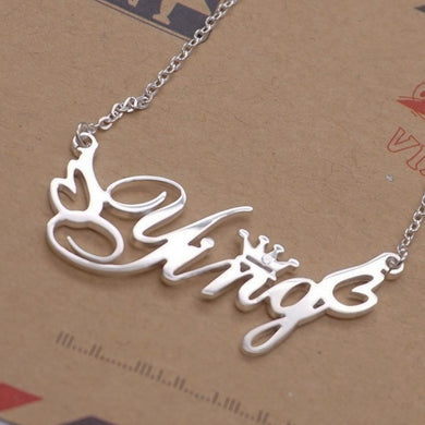 Pendenti Infinity personalizzati Collane con nome personalizzato Argento sterling 925 Gioielli con ciondoli per amanti San Valentino D Regalo fai da te 0056 
