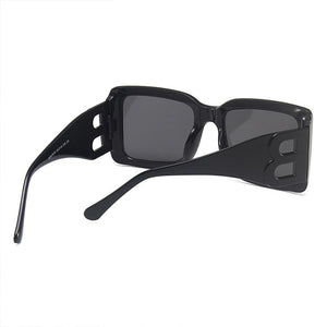 Personalized Modern Style Sunglasses Hollow B-Shaped Sunglasses Female Large Frame Square GlassesOculos Sol Feminino