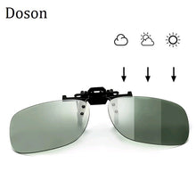 Load image into Gallery viewer, Pochromic Polarized Clip On Sunglasses Near-Sighted Driving Night Vision Lens Anti-UVA Anti-UVB Sunglasses Clip De Sol UV400