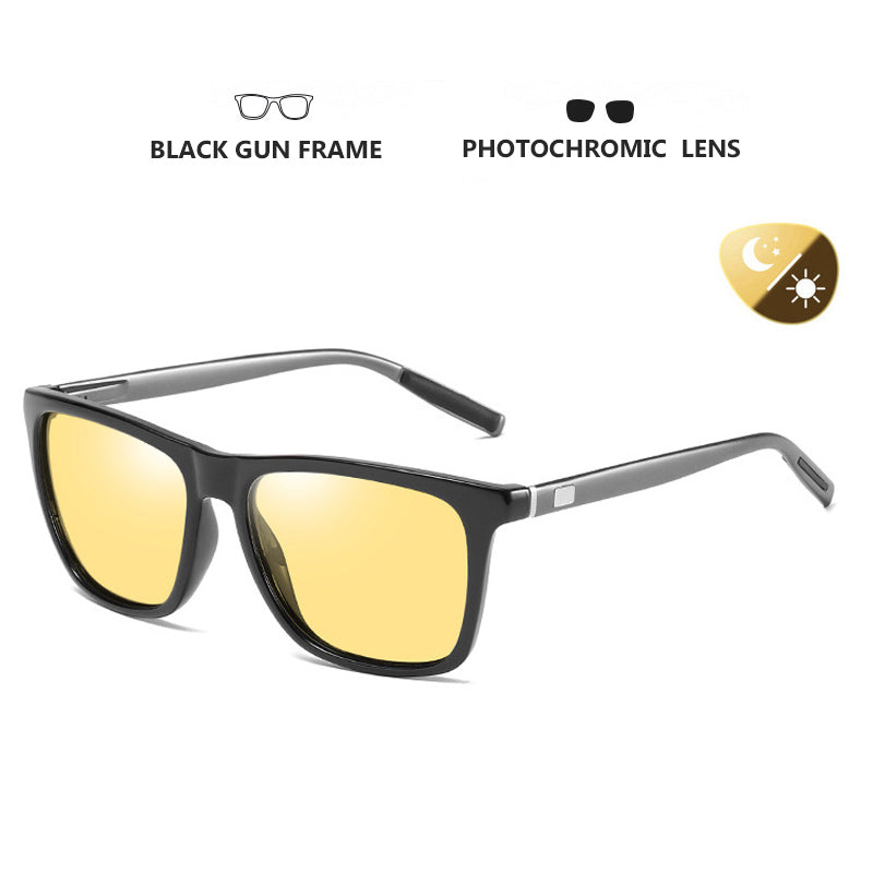 Photochromic Sunglasses Driving Eyewear Change-Color Night Vision Glasses Men Women Polarized Chameleon Goggles Anti-Glare