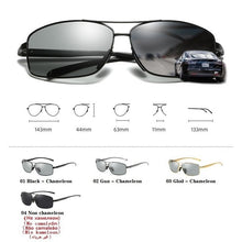 Load image into Gallery viewer, Photochromic Sunglasses For Men Driving Polarized Sun glasses Man Designer Chameleon Glasses Change Color Eyewear Day And Night