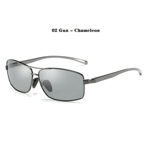 Photochromic Sunglasses For Men Driving Polarized Sun glasses Man Designer Chameleon Glasses Change Color Eyewear Day And Night