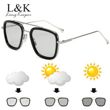 Load image into Gallery viewer, Photochromic Sunglasses Men Brand Design Tony Stark Iron Man Sun Glasses Women Square Change Color Punk Driving UV400 Goggles