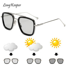 Load image into Gallery viewer, Photochromic Sunglasses Men Brand Design Tony Stark Iron Man Sun Glasses Women Square Change Color Punk Driving UV400 Goggles
