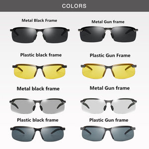 Photochromic Sunglasses Men Day Night Vision Driver's Eyewear Polarized Driving Chameleon Glasses Male Change Color Sun Glasses