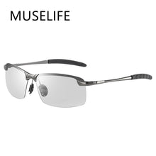 Carica l&#39;immagine nel visualizzatore di Gallery, Photochromic Sunglasses Men Polarized Driving Chameleon Glasses Male Change Color Sun Glasses Day Night Vision Driver&#39;s Eyewear