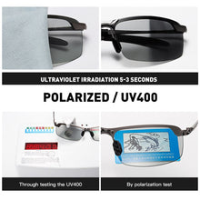 Carica l&#39;immagine nel visualizzatore di Gallery, Photochromic Sunglasses Men Polarized Driving Chameleon Glasses Male Change Color Sun Glasses Day Night Vision Driver&#39;s Eyewear
