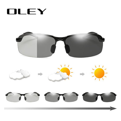 Photochromic Sunglasses Men Polarized Driving Chameleon Glasses Male Change Color Sun Glasses Day Night Vision Driver's Eyewear